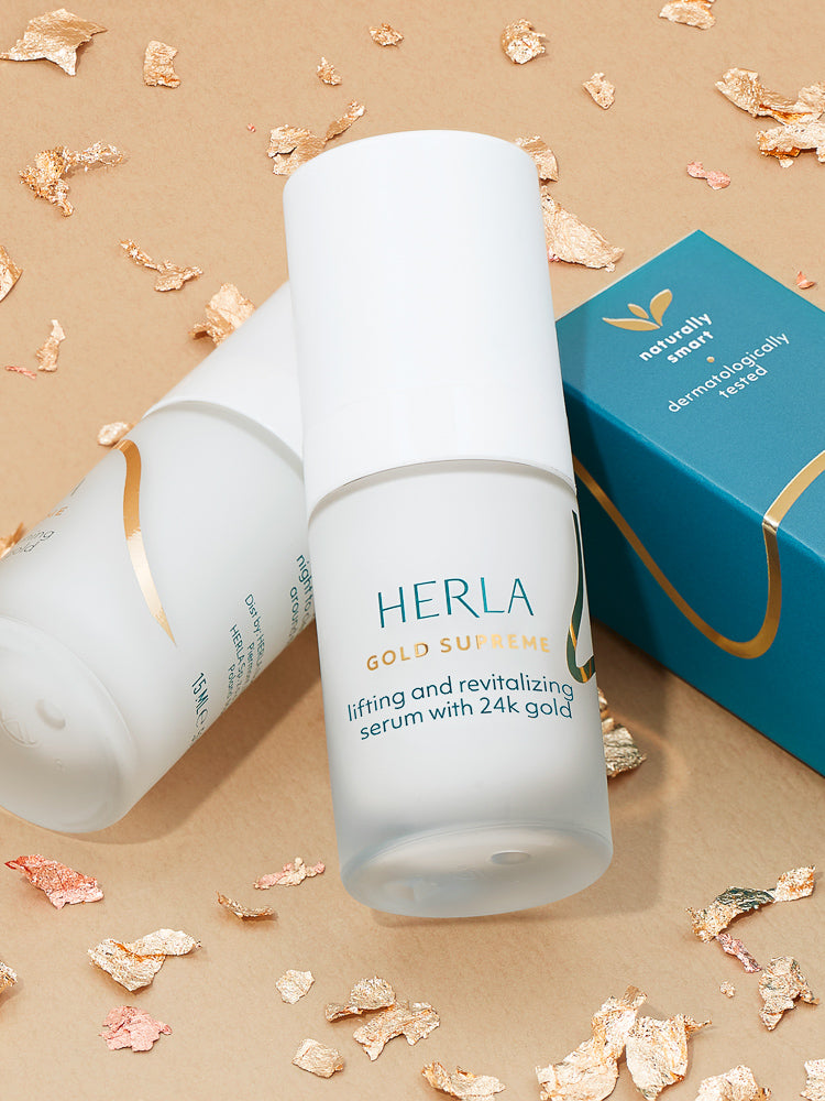 lifting and revitalizing serum with 24k gold
